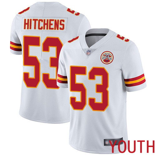 Youth Kansas City Chiefs #53 Hitchens Anthony White Vapor Untouchable Limited Player Nike NFL Jersey->kansas city chiefs->NFL Jersey